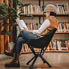 Camping Chair - Aluminum Alloy Portable Chair Lightweight Folding Backrest Moon Chair Suitable for Outdoor Camping Travel Beach Picnic BBQ Backpacking
