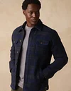 Brightside Flannel Lined Workwear Jacket in Navy Plaid