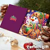 12Pcs Diamond Painting Winter Cartoon Greeting Card Set with Envelope
