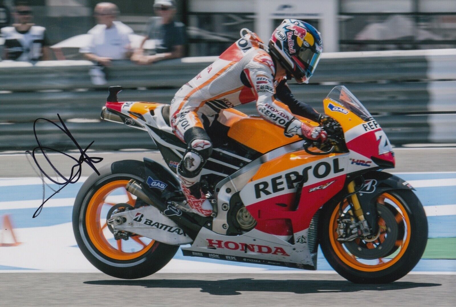 Dani Pedrosa Hand Signed 12x8 Photo Poster painting - Repsol Honda Autograph MotoGP 2.