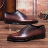 Luxury Handmade Mens Dress Shoes Genuine Leather Wedding Shoes