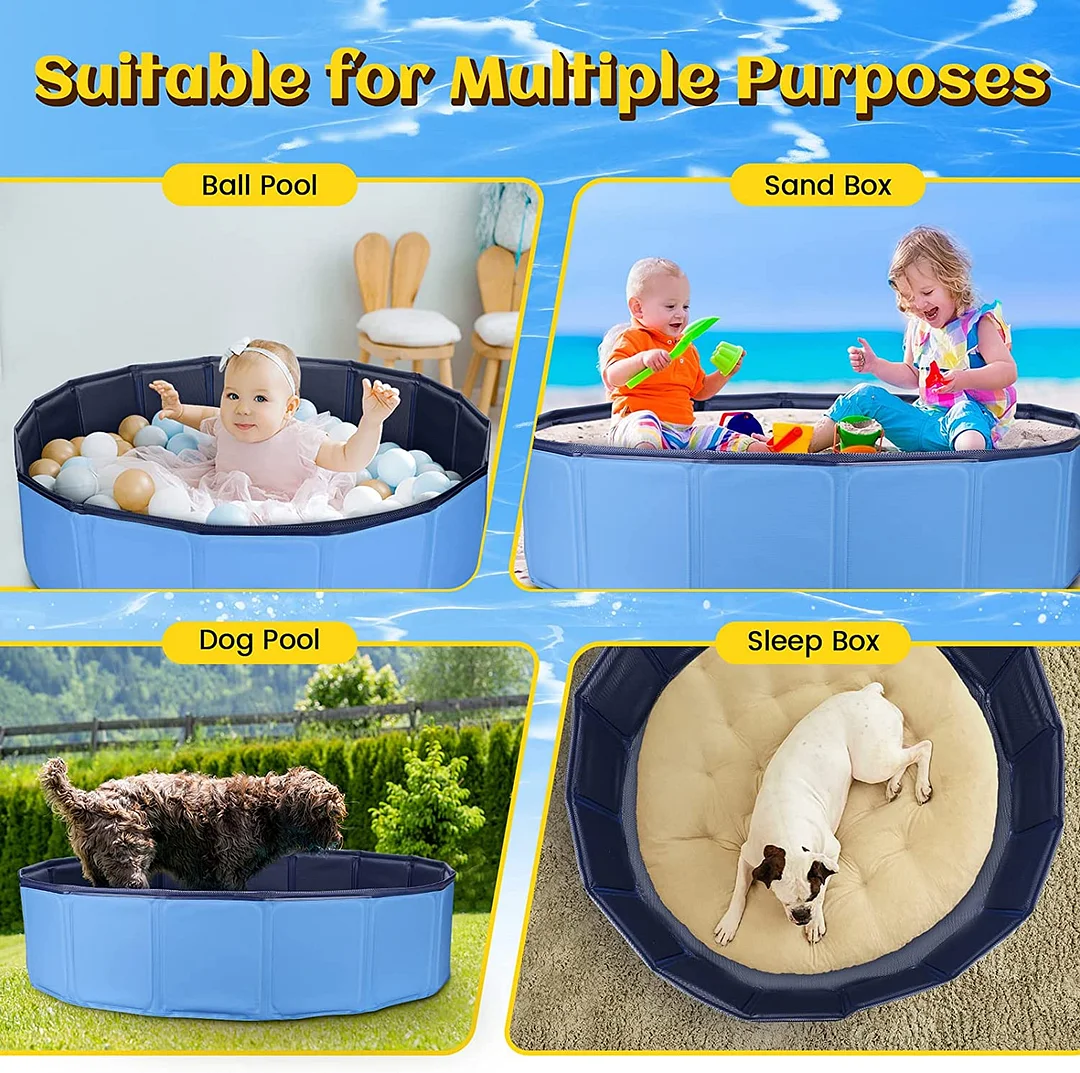 Dog Pool for Kids and Pets 32"-80"