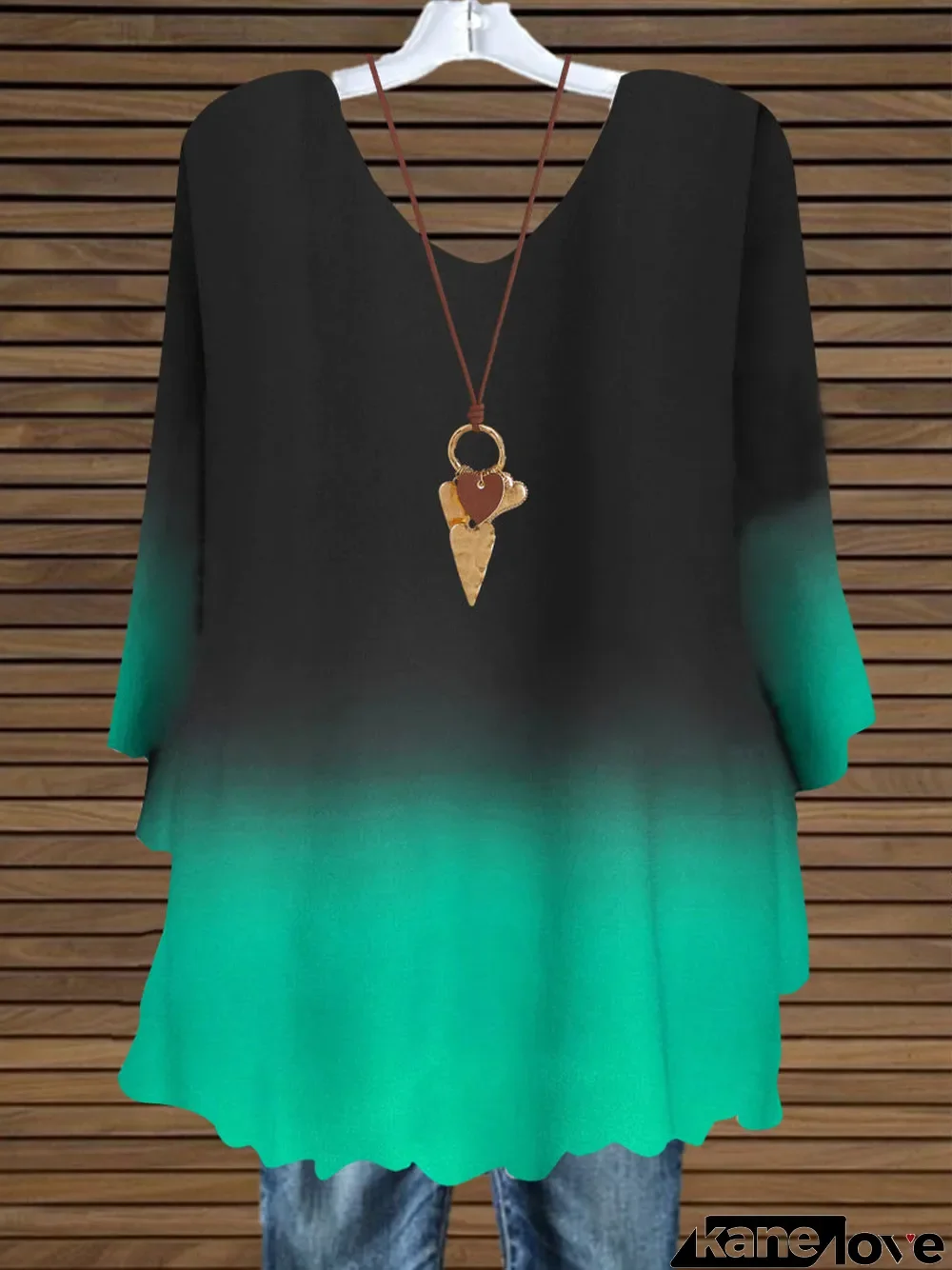 Women Half Sleeve V-neck Colorblock Top Dress