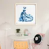 Blue And White Porcelain-Princess-11CT Stamped Cross Stitch 40*40cm/15.75*15.75in