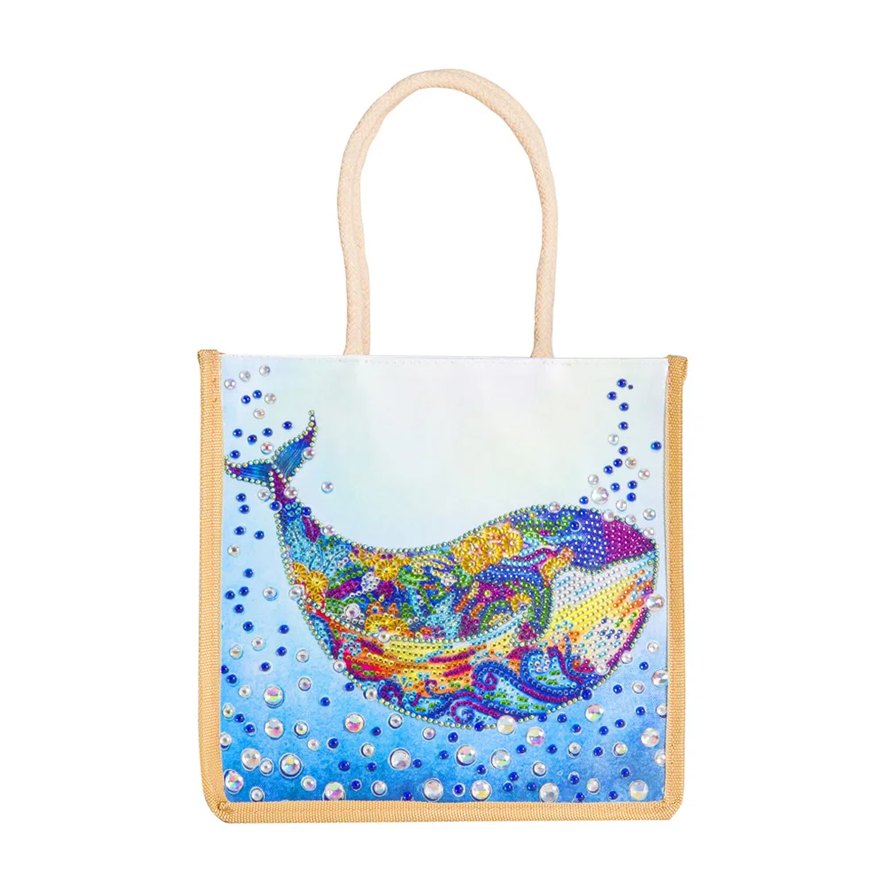 5D Diamond Painting Linen Bag DIY Dolphin Shopping Handbag Totes  (GT5007)-623420.08