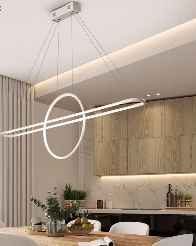 New Led Pendant Light For Living Dinning Room  Restaurant Dimmable Lighting Hanglamp Luminaria Abajur White Black Gold Painted
