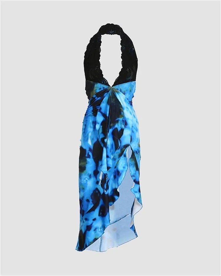 Butterfly Waves Plunging Asymmetric Dress