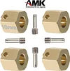 AMK 4pcs Brass Extended Wheel TRX4 Brass 6mm Wheel Hex Extended Adapter for RC Crawler TRX4 TRX-4 1/10 RC Hex Wheel Hubs Adapters (4pcs 6mm Wheel Hubs Adapters)