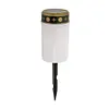 Solar Grave Lawn Light Energy Saving Flameless Electronic LED Candle Lamp