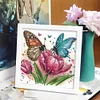 5D DIY Partial Special Shaped Drill Diamond Painting Kit Butterfly Decor With Frame Kit 18x18cm