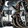 Window Gnome-11CT Stamped Cross Stitch 40*40cm/15.75*15.75in tapestrymarket