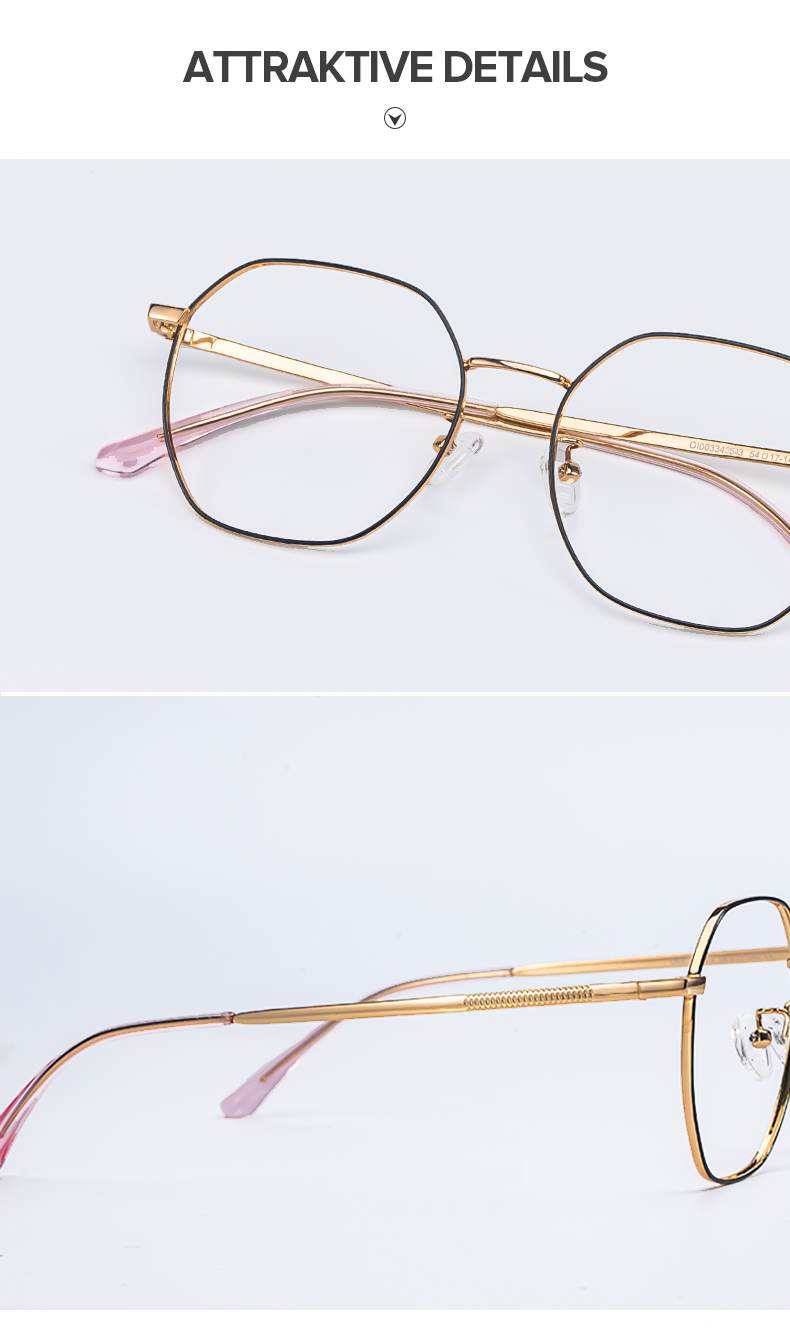 Lilly Rosa-Schwarz Geometrisch Brille