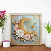 Fleur croissant de lune - peinture diamant de forme sp&eacute;ciale - 30*30cm