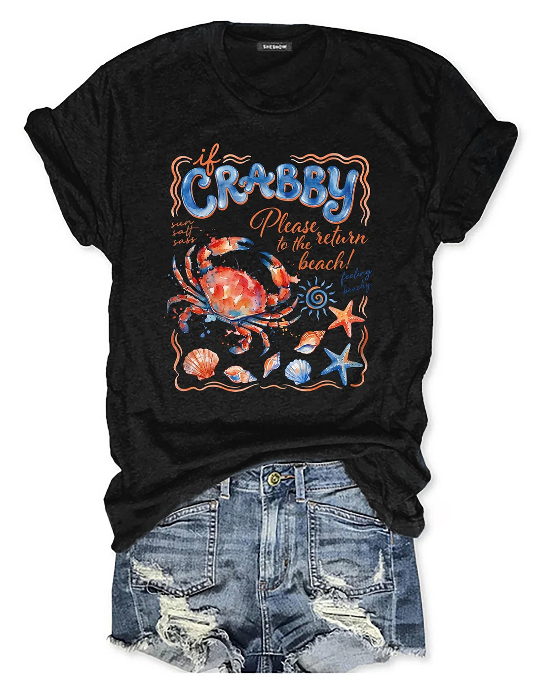 If Crabby Please Return To The Beach T-shirt