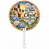 8Pcs DIY Diamond Painting Church Handheld Fans, Christian Bible Verse Scripture Hand Fans with Plastic Handles, Religious Inspirational Church Welcome Gifts for Visitors, Women Men, Bridal Shower Guest Favors