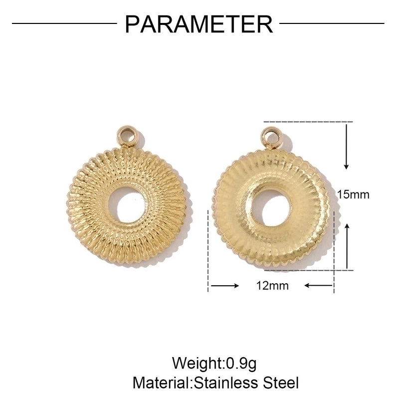 3 PCS/Package 14*14mm 4*11mm 9*22mm 201 Stainless Steel 18K Gold Plated Arrow Strawberry Gourd Polished Jewelry Accessories Pendant