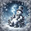 Snowman-14CT Stamped Cross Stitch 40*40cm tapestrymarket