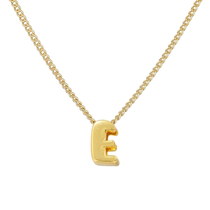 Copper 18K Gold Plated Letter Necklace