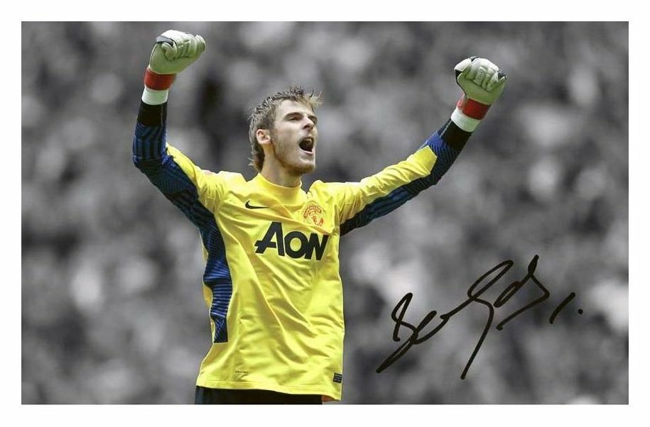 DAVID DE GEA - MANCHESTER UNITED AUTOGRAPH SIGNED Photo Poster painting POSTER PRINT