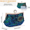 BAIGIO Damen Abendtasche Clutch Pailletten Glitzernd Handtasche Schultertasche Elegant Schultertasche