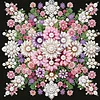 Framed Diamond Painting - Special Shaped - Flowers (25x25cm)