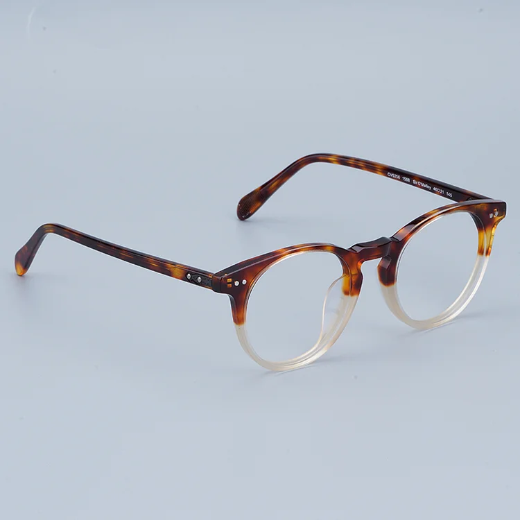 Round Eyeglasses Frames Tortoise Black Classical Retro Men Glasses Myopia  Women Eyewear with Full Package