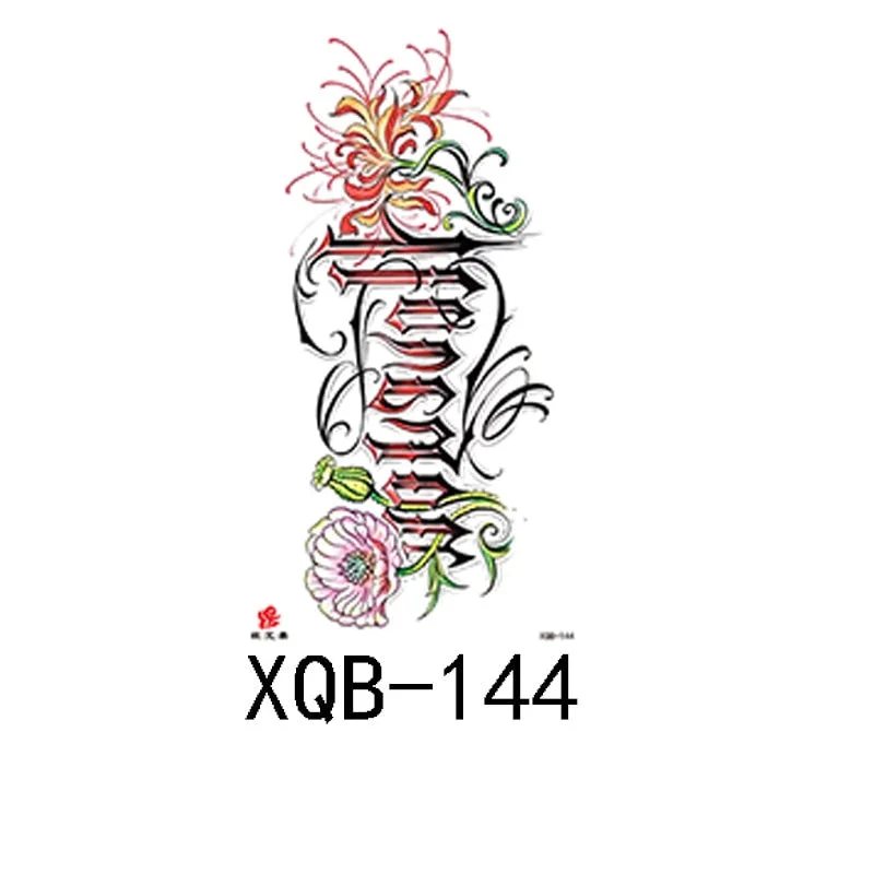 Small Full Arm Waterproof Tattoo Sticker Half Arm Arm Fierce Wolf Head Animal Arm Lasting European and American Tattoo Sticker