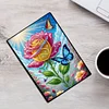 (US Local)DIY Special Shaped Butterfly Rose 50 Pages Diamond Painting Notebook Kit
