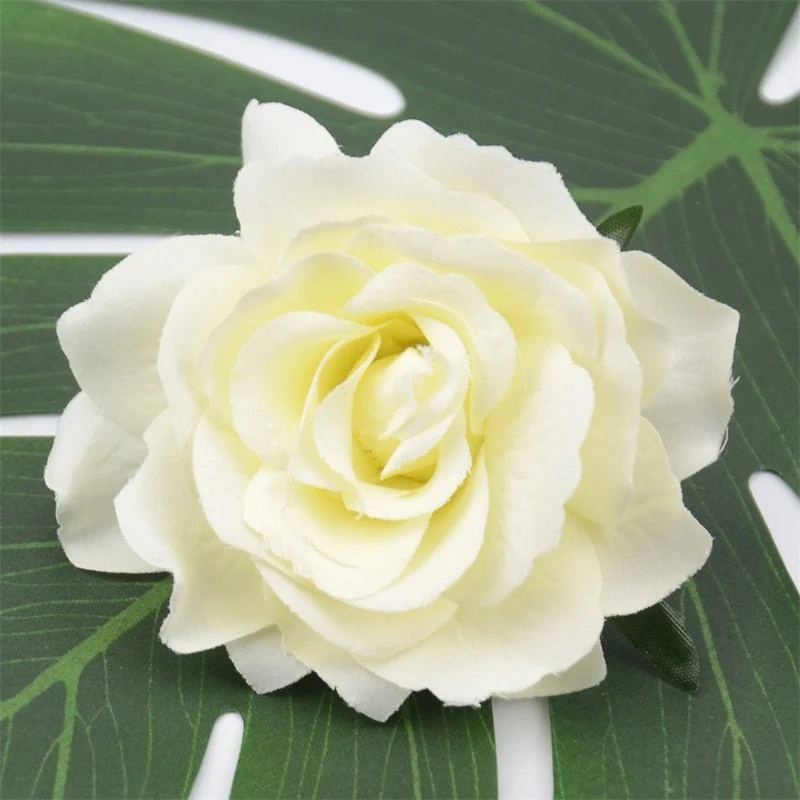 10pcs Large 10cm Artificial Rose Silk Flower Heads For Wedding Decoration DIY Scrapbooking Wreath Gift Box Craft Fake Flowers