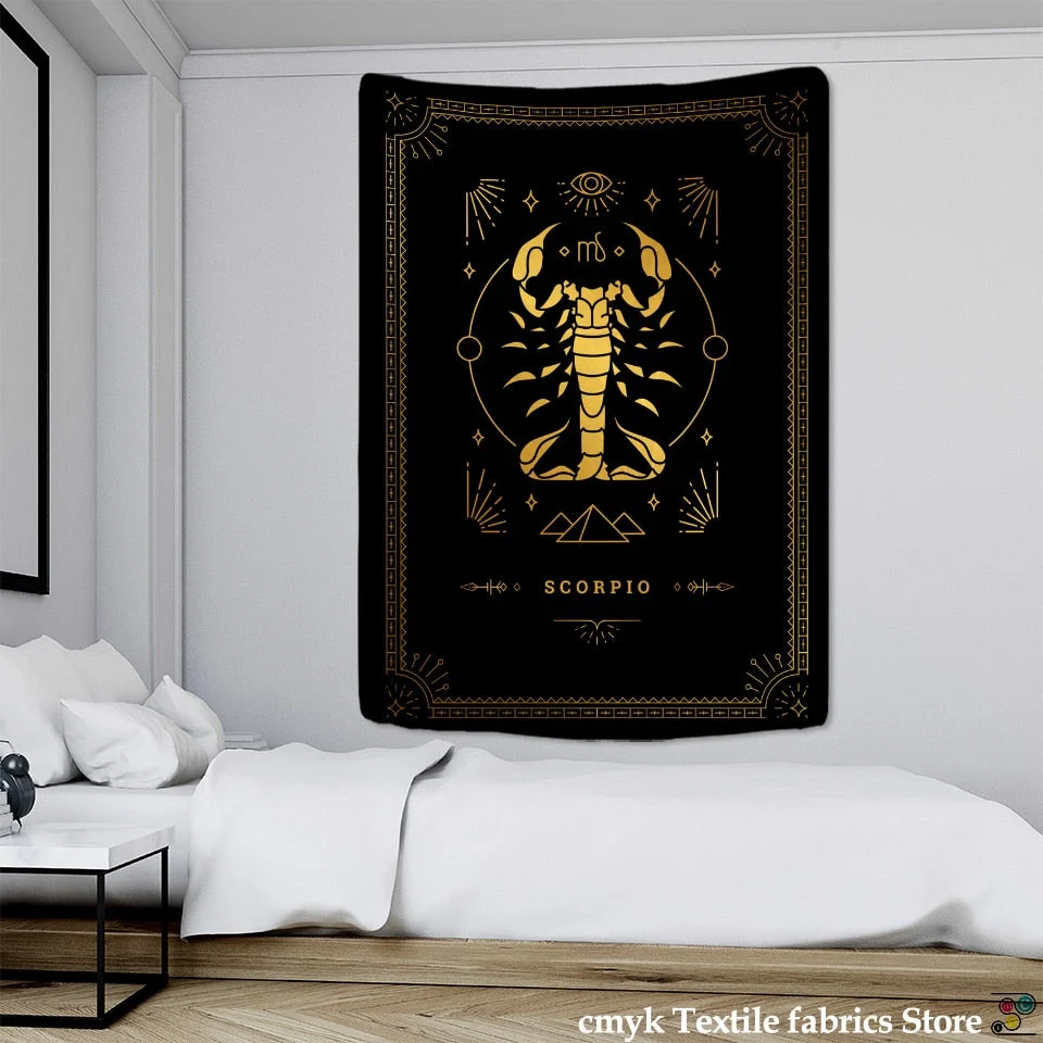 Constellation Tarot Tapestry Wall Hanging Mandala Psychedelic Hippie Witchcraft Divination Bohemian Home Decor