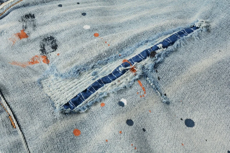 Purple Fashion Jeans 5071