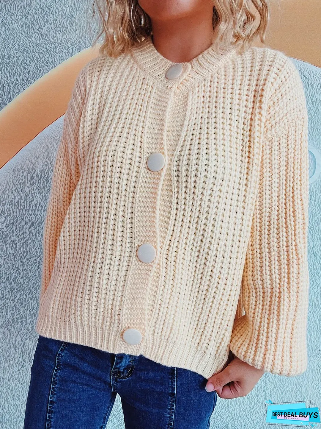 Button Up Long Sleeve Cardigan