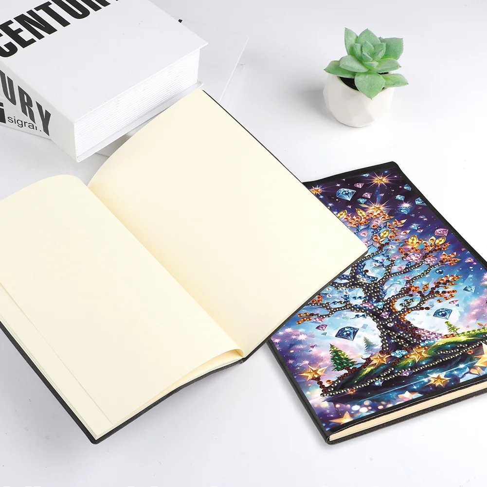 DIY Life Tree Special Shaped Diamond Painting Journal Notebook for Students