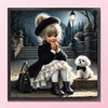 (Counted/Stamped)Cute Pet Girl-11CT Cross Stitch 40*40cm