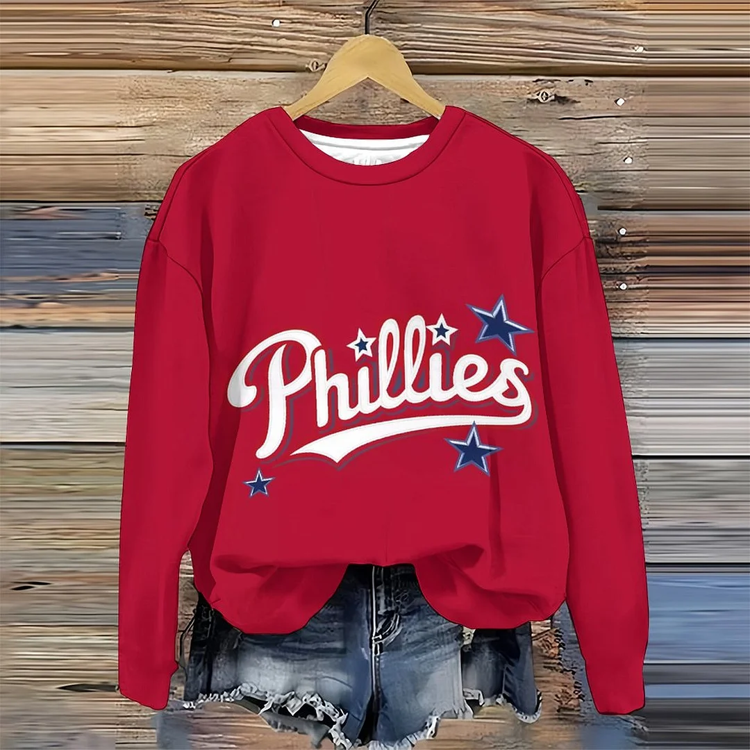 Round-neck Sweatshirt Long Sleeve Casual T-shirt for Women and Men  , Blue, Red