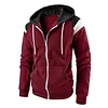 Men's Color Block Color Contrast Fashion Casual Hooded Jacket