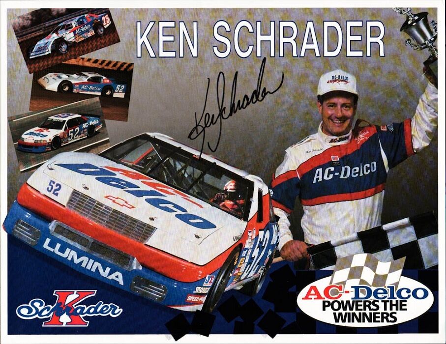 Top Ten Racer KEN SCHRADER Signed Photo Poster painting