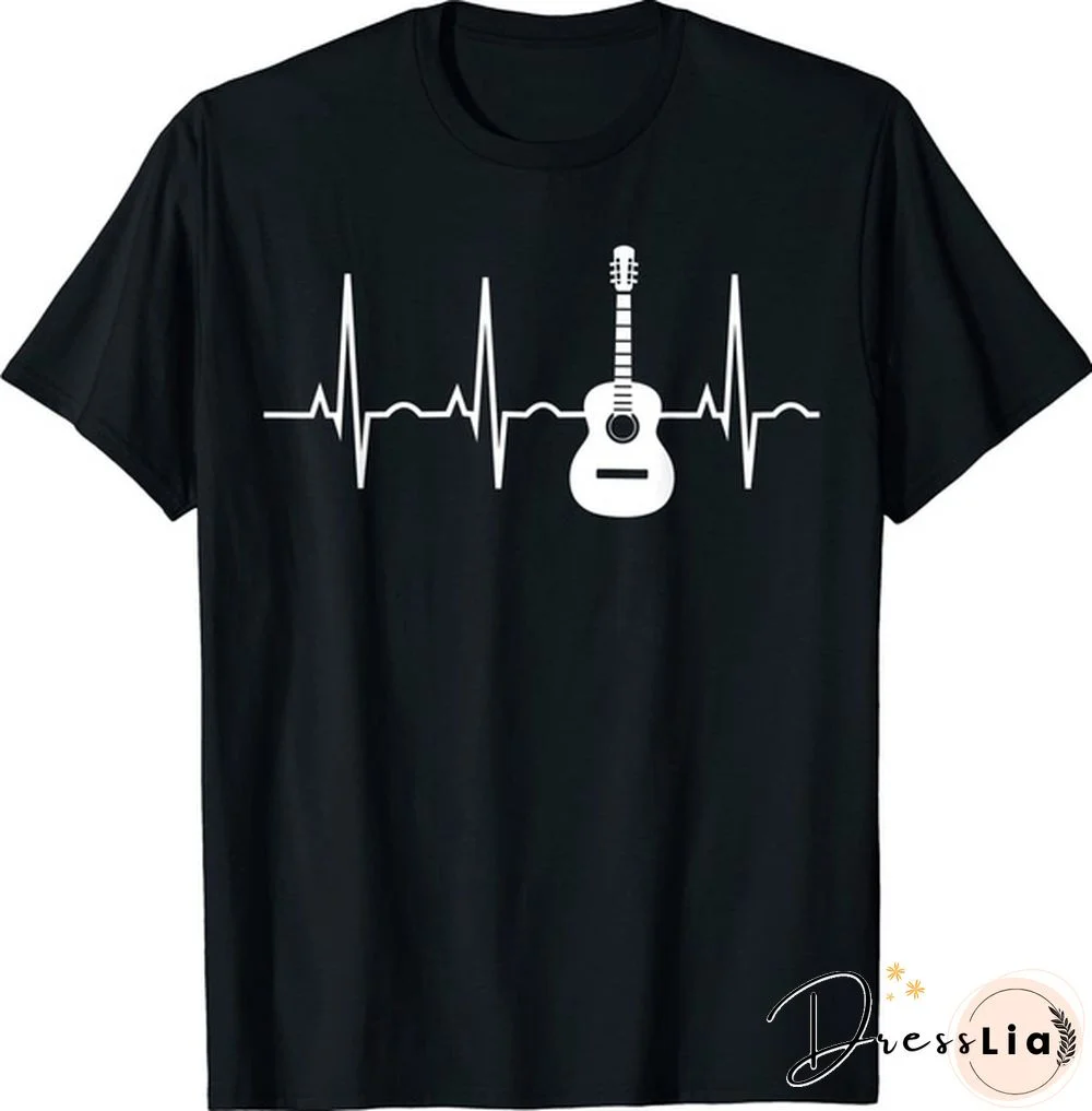 Acoustic Guitar Heartbeat Shirt - Guitar Musician T-Shirt Unisex T-Shirt