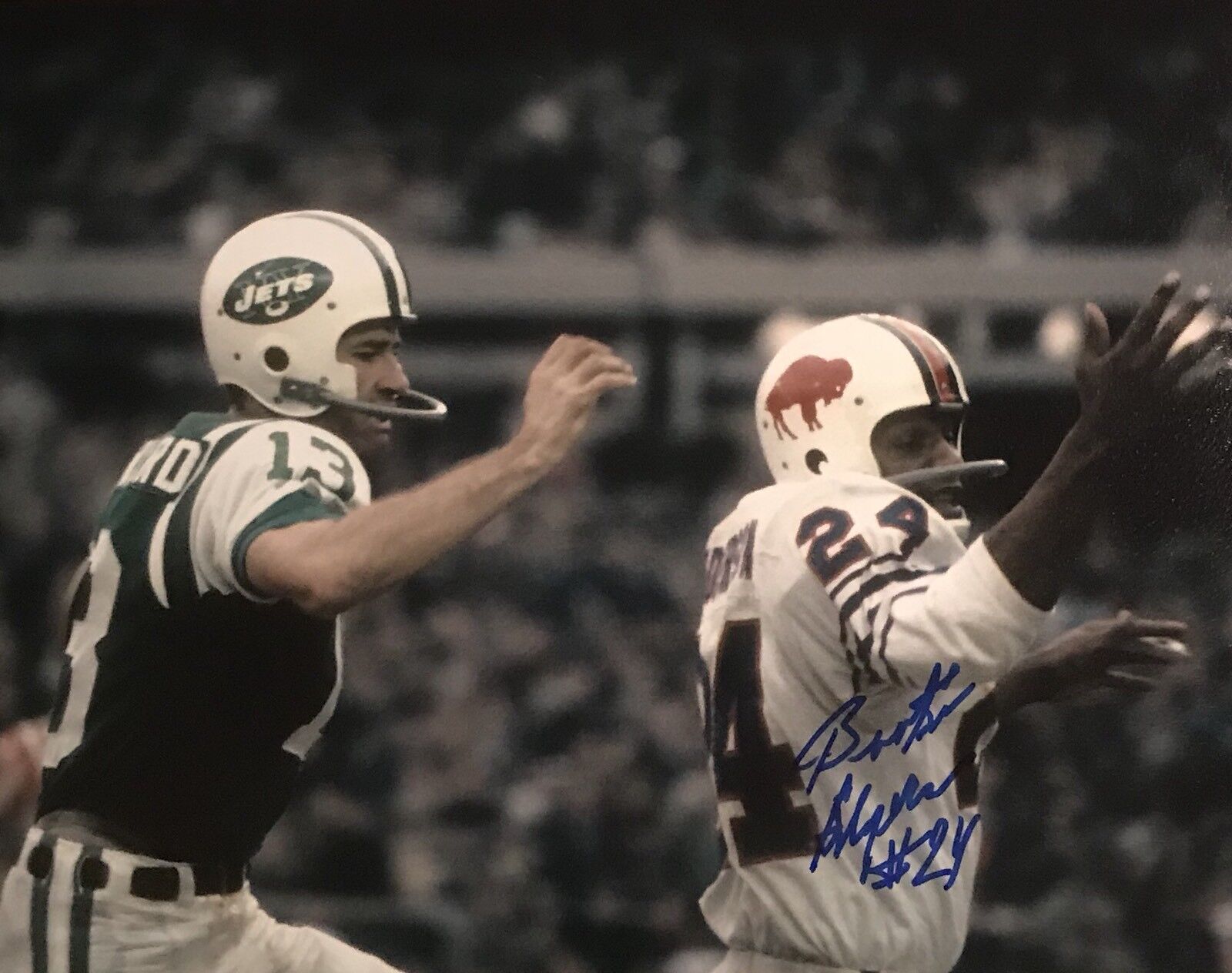 Booker Edgerson Buffalo Bills #24 64/65 AFL Champs Autographed 8x10 Pose #2