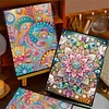 2pcs Flowers Partial DIY 50 Pages A5 Diamond Painting Notebook for Study Home