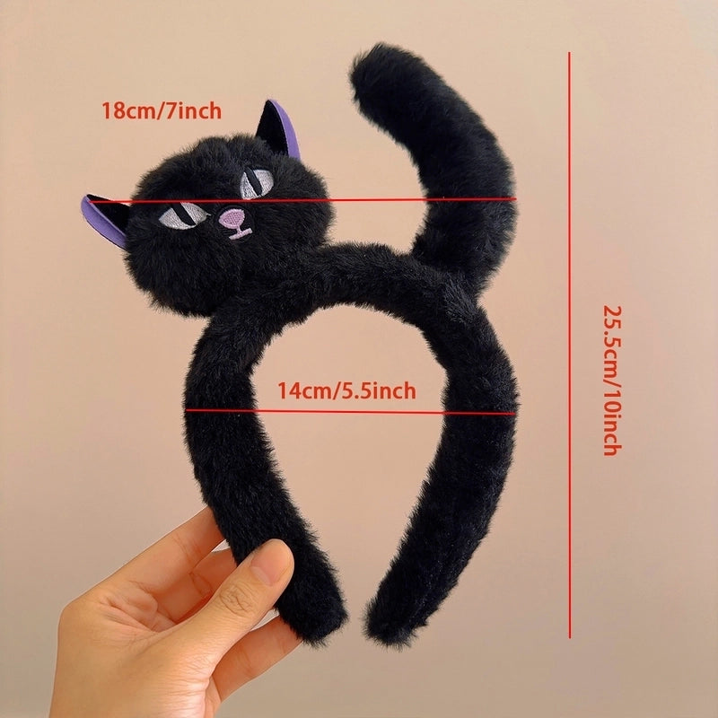Halloween Cute Exaggerated Women’s Cat Spider Plush Hair Band