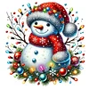 (40*40cm)Christmas Snowman - Full Round Drill Diamond Painting