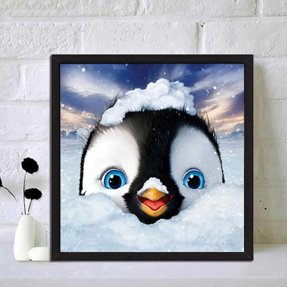 Diamond Painting - Full Round Drill - Snow Penguin(30*30cm)