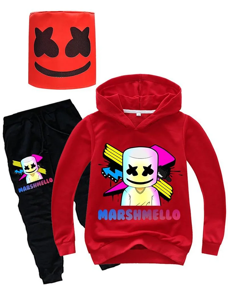 Mayoulove Arrows Dj Marshmello Boys Girls Hoodie And Sweatpants Cosplay Costume-Mayoulove