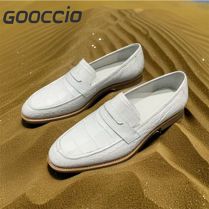 MY241 Crocodile Leather Dress Shoes/Loafer Shoes For Men GOOCCIO   