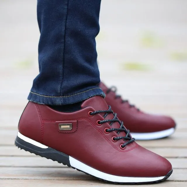 2021 Fashion Loafers Walking Footwear Tenis Feminino Outdoor Breathable Sneakers Men's PU Leather Business Casual Shoes for Male