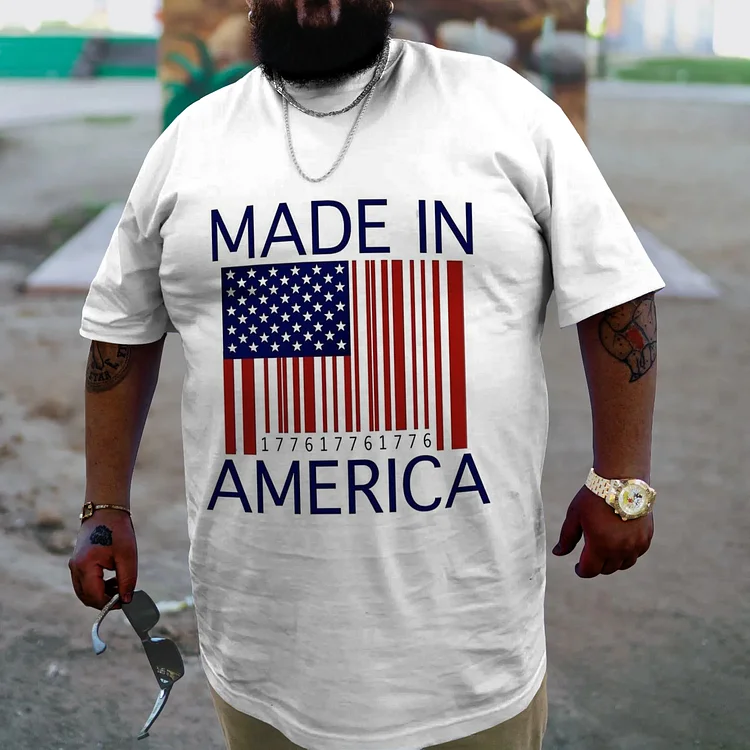 Plus Size Men's Made In America T-Shirt