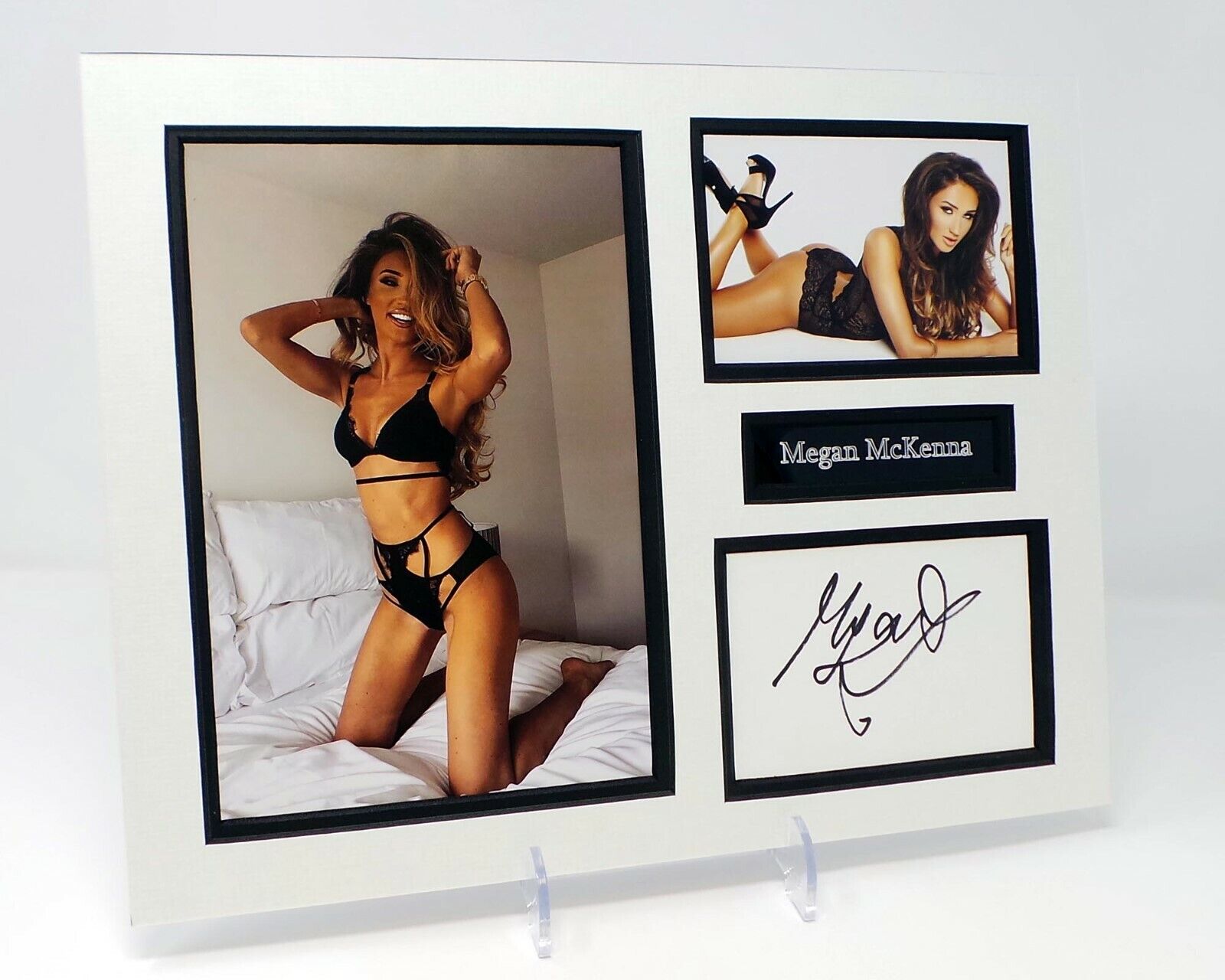 Megan MCKENNA Signed Mounted Photo Poster painting Display AFTAL COA TOWIE & Celebrity X Factor