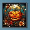 Funny Pumpkin Glass Painting-Paint by Numbers Acrylic Painting 40*40CM