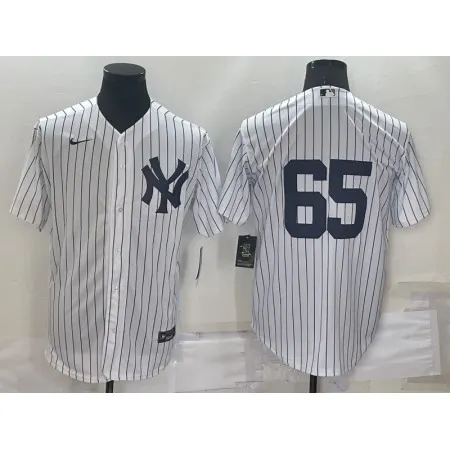 Men's New York Yankees  #65 Nestor Cortes White Cool Base Stitched Baseball Jersey